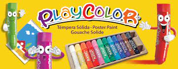 Tempera Solida Vidrio Playcolor 6 colores