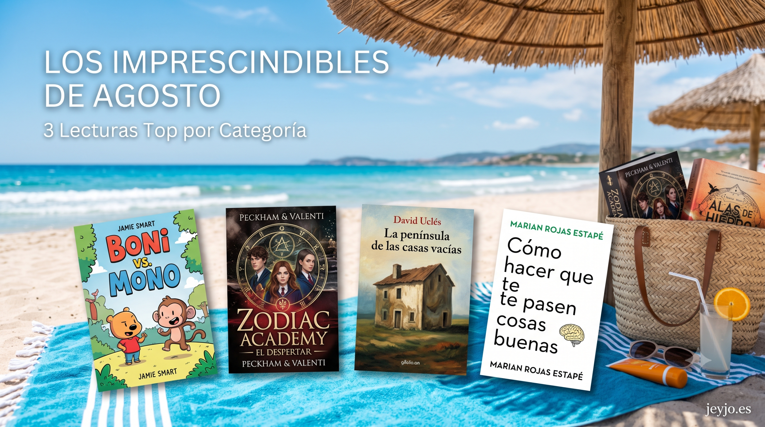 Libros recomendados para leer en la playa y piscina durante el mes de agosto