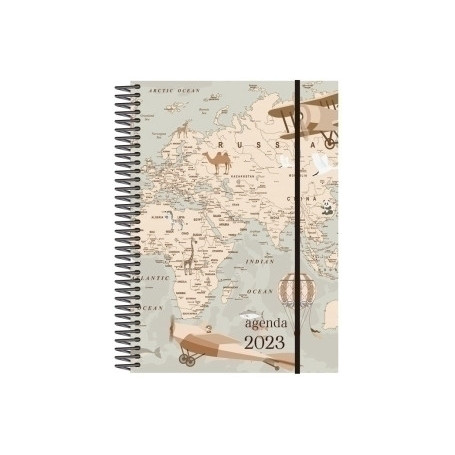55186237 AG.SENF. PLANNER 195x260 S/V MAPA RETRO
