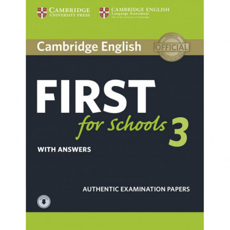 9781108380850  CAMBRIDGE ENGLISH FIRST SCHOOLS 3 SELF STUDY PACK   EOI (ESCUELA OFICIAL IDIOMAS)