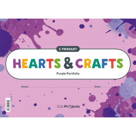 HEARTS &amp;CRAFTS PURPLE NOTEBOOK I ED19 5 PRIMARY  JEYJO