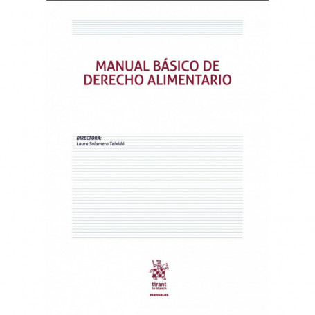 9788413138428  Manual básico de derecho alimentario