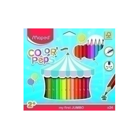 834013FC LAPICES COLOR MAPED COLOR PEPS JUMBO 24