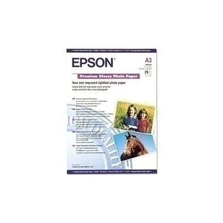 S041315 PAPEL EPSON GLOSSY PHOTO A3 255 G 20 H