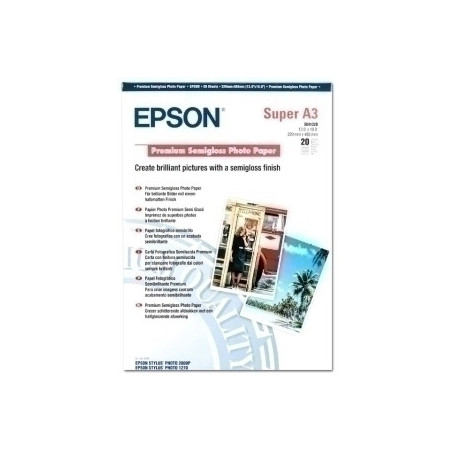 S041328 PAPEL EPSON GLOSSY PHOTO A3+ 250G 20 H