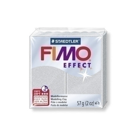 8020-81 PASTA MODELAR FIMO EFFECT METALICO PLATA