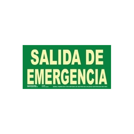 6170-15H VE SEÑAL HOMOLOGADA SALIDA DE EMERGENCIA