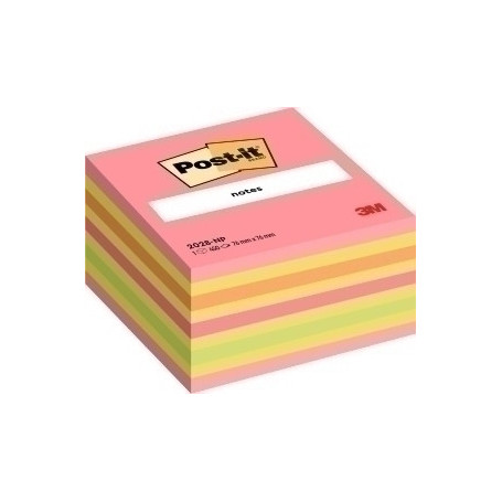 2028-NP TACO NOTAS POST-IT CUBO 450 H.ROSA NEON