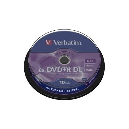 43666 DVD +R VERBATIM 8.5GB 8x SPINDLE 10