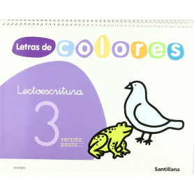 LETRAS COLORES 3.PAUTA (4 AÑOS).LECTOESCRITURA  JEYJO