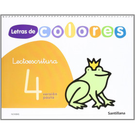 LETRAS COLORES 4.PAUTA (4 AÑOS).LECTOESCRITURA  JEYJO
