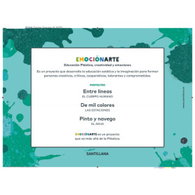 PLASTICA Y VISUAL 1 PRIMARIA CUADERNO CON FICHA EMOCION TURQUESA EMOCIONARTE ED2019  JEYJO