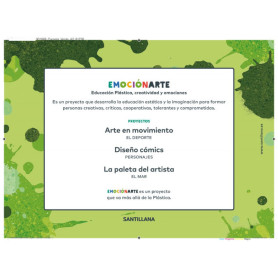 PLASTICA Y VISUAL 2 PRIMARIA CUADERNO CON FICHA EMOCION VERDE ED19  JEYJO