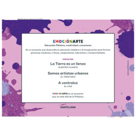 PLASTICA Y VISUAL 5 PRIMARIA CUADERNO CON FICHA EMOCION MORADO  JEYJO