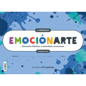 PLASTICA Y VISUAL 6 PRIMARIA CUADERNO CON FICHA EMOCION AZUL ED19  JEYJO