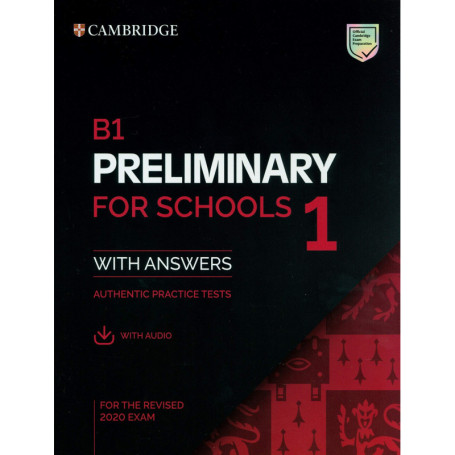 9781108652292  B1 PRELIMINART FIR SCHOOLS 1 REVISED EXAM STUDENT WITH ANSWERS             020   2ºESO