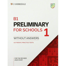 B1 PRELIMINARY FOR SCHOOLS 1 STUDENT WITHOUT KEY +AUDIO EXAM  JEYJO