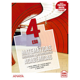 ESO 4 MATEMÁTICAS ORIENTADAS A LAS ENSEÑANZAS ACADÉMICAS (AND). + DUAL FOCUS.202  JEYJO