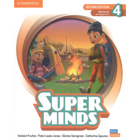 Super Minds Level 4 Workbook with Super Practice Book and Digital Pack British English  JEYJO