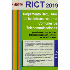 RICT 2019. Reglamento de Infraestructuras Comunes de Telecomunicacón Edicion 2019  JEYJO