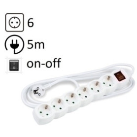 COMPRAR ENCHUFE PROTECTOR 6 SALIDAS 5m REGLETA