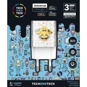 COMPRAR CARGADOR TECHONE DOBLE PARED EMOJITECH