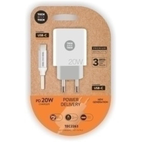 COMPRAR CARGADOR TECHONE DOBLE + CABLE USB-C-USB