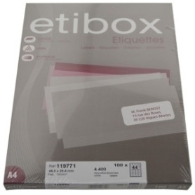 COMPRAR ETIQUETAS ADH.IMPR. ETIBOX A4 BLANCA CAJ