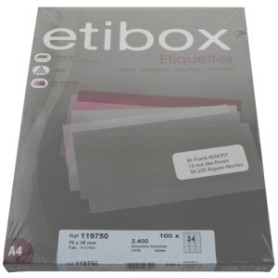 COMPRAR ETIQUETAS ADH.IMPR. ETIBOX A4 BLANCA CAJ