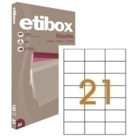 COMPRAR ETIQUETAS ADH.IMPR. ETIBOX A4 BLANCA CAJ