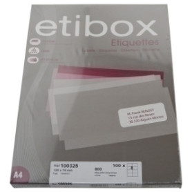 COMPRAR ETIQUETAS ADH.IMPR. ETIBOX A4 BLANCA CAJ