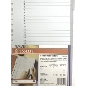 COMPRAR INDICE ESSELTE PP NUM.Fº ps.1-31 IND.COL