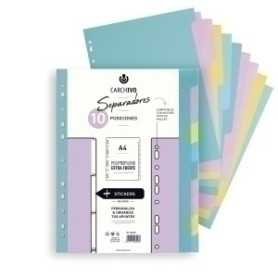 COMPRAR SEPARADORES CARCH.SOFT EXTRA PP A4 10 ps