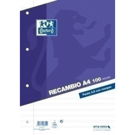 COMPRAR RECAMBIO OXF. A4 100h 4 TAL. PT.3,5 LILA
