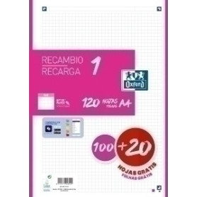 COMPRAR RECAMBIO OXF. A4 100h 4 TAL. CD.5 FUCSIA