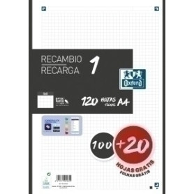 COMPRAR RECAMBIO OXF. A4 120h 4 TAL. CD.5 NEGRO