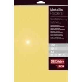 COMPRAR PAPEL METALIZAD.A4 APLI 130g 10h ORO