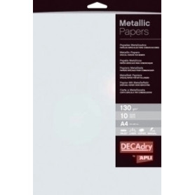 COMPRAR PAPEL METALIZAD.A4 APLI 130g 10h PERLA