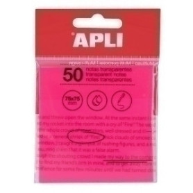 COMPRAR NOTAS ADHESIVAS APLI 50h 75x75 TRAS.ROSA