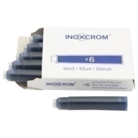 COMPRAR TINTA ESTILOG.INOXCROM CAJA 6 CART.AZUL
