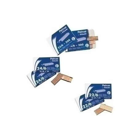 COMPRAR GRAPAS PETRUS 26/6 COBR. cj.5000