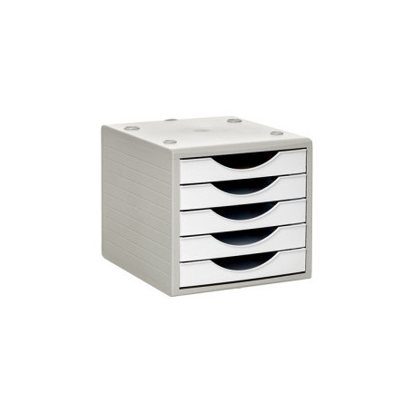 COMPRAR MODULO 5 CAJONES GRIS/BLANCO