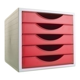 COMPRAR MODULO 5 CAJONES GRIS/ROJO