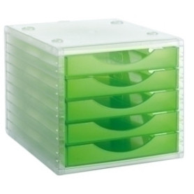 COMPRAR MODULO 5 CAJONES CRISTAL/KIWI