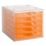 COMPRAR MODULO 5 CAJONES CRISTAL/NARANJA