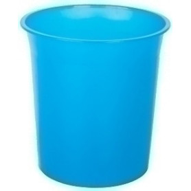 COMPRAR PAPELERA PLASTICO CERRADA TRASL.AZUL