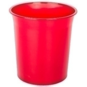 COMPRAR PAPELERA PLASTICO CERRADA TRASL.ROJA