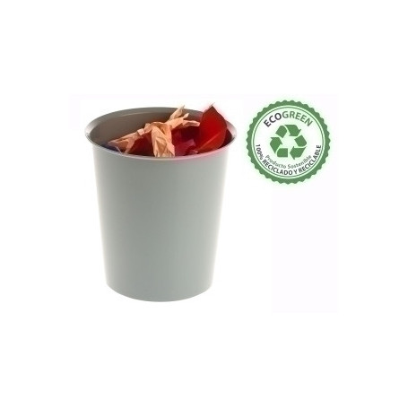PAPELERA PLASTICO CERRADA A.2000 GRIS - 14401448/2001GS