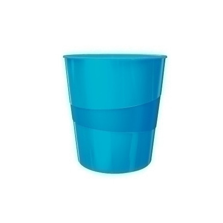 COMPRAR PAPELERA PLASTICO LEITZ WOW 15L AZUL