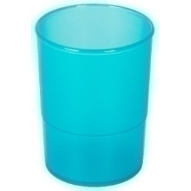 COMPRAR PORTA LAPICES PLASTICO REDONDO TR. AZUL